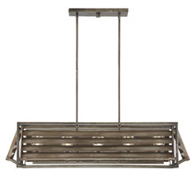 Savoy House 1-9340-5-162 - Hartberg 5-Light Outdoor Linear Chandelier in Aged Driftwood