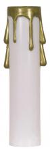Satco Products Inc. 90/372 - 4" WHTE/GOLD DRIP CAND. CANDLE