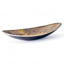 Regina Andrew 20-1141 - Regina Andrew Elongated Horn Dish With Brass Tri