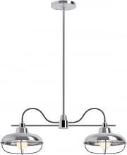  23660-CH02-CPL - MODERN FARM 2 LIGHT LINEAR CHANDELIER