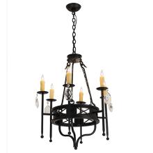  160742 - 24" Wide Gina 6 LT Chandelier