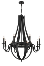  166800 - 42"W Barrel Stave Metallo 8 LT Chandelier