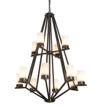 2nd Avenue Designs White 200633 - 42" Wide Galen 12 LT Two Tier Chandelier