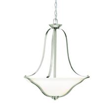  3384NIL18 - Langford™ 3 Light Inverted Pendant with LED Bulbs Brushed Nickel