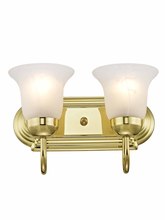  1072-02 - 2 Light Polished Brass Bath Light