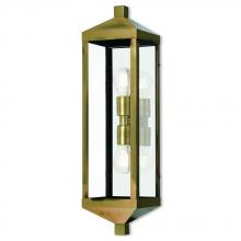  20583-01 - 2 Lt AB Outdoor Wall Lantern