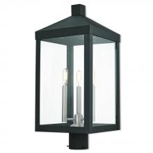  20586-04 - 3 Lt BK Outdoor Post Top Lantern