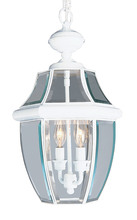  2255-03 - 2 Light White Outdoor Chain Lantern
