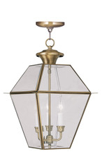 2385-01 - 3 Light AB Outdoor Chain Lantern