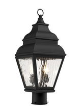 2603-04 - 2 Light Black Outdoor Post Lantern