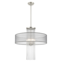  42805-91 - 4 Lt Brushed Nickel Pendant Chandelier