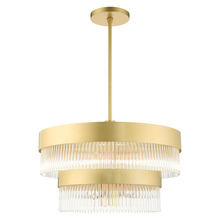  49825-33 - 6 Lt Soft Gold Chandelier