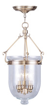  5063-01 - 3 Light Antique Brass Chain Lantern