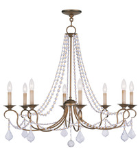  6518-48 - 8 Light Antique Gold Leaf Chandelier