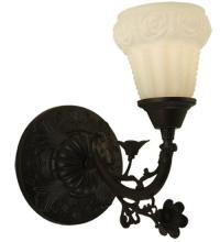  126018 - 7" Wide White Puffy Rose Wall Sconce