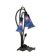  13746 - 16" High Blue Pond Lily 3 LT Accent Lamp