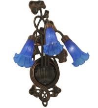  17234 - 10.5"W Blue Pond Lily 3 LT Wall Sconce