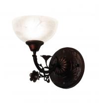  225841 - 7" Wide Victorian Alabaster Wall Sconce