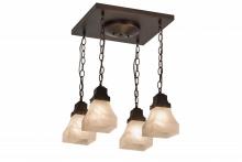 Meyda Blue 171551 - 16"Sq Bungalow 4 LT Flushmount