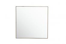  407A04GO - Kye 30x30 Rounded Square Wall Mirror - Gold