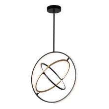  AC6741BB - Trilogy Collection Integrated LED Pendant, Black & Brass