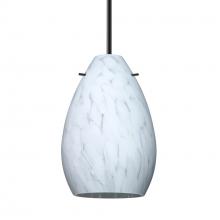Besa Lighting 1BC-171319-BK - Besa Pendant Pera 6, Black Finish, Carrera 1x50W Candelabra