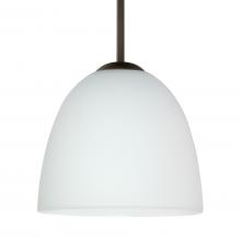 Besa Lighting 1BC-757207-BR-L - Besa Sasha Pendant Bronze Opal Matte 1x50W Candelabra, 15Ft. Cord