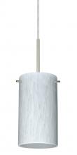 Besa Lighting 1BT-440419-SN-L - Besa Stilo 7 Pendant Satin Nickel Carrera 1x50W Candelabra, 15Ft. Cord