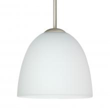 Besa Lighting 1BT-757207-SN-L - Besa Sasha Pendant Satin Nickel Opal Matte 1x50W Candelabra, 15Ft. Cord