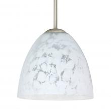Besa Lighting 1BT-757219-SN-L - Besa Sasha Pendant Satin Nickel Carrera 1x50W Candelabra, 15Ft. Cord