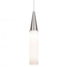 Besa Lighting 1JC-METRO16-SN - Besa Metro 16 Pendant, Opal Matte, Black Finish, 1x60W MAX E26 Base