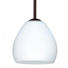 Besa Lighting 1TT-412207-BR-L - Besa Bolla Pendant Bronze Opal Matte 1x50W Candelabra, 15Ft. Stem