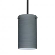 Besa Lighting 1TT-4404TN-MED-BK - Besa Stem Stilo 7 Pendant Black Titan 1x40W B10 Med
