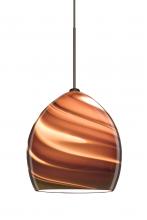 Besa Lighting 1XT-1716SK-LED-BR - Besa Pendant Sprite Bronze Smoke Twist 1x5W LED