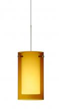 Besa Lighting 1XT-G44007-SN - Besa Pendant Pahu 4 Satin Nickel Transparent Armagnac/Opal 1x35W Halogen