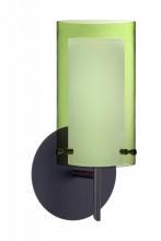  1SW-L44007-LED-BR - Besa Pahu 4 Wall 1SW Transparent Olive/Opal Bronze 1x5W LED