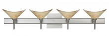 Besa Lighting 4SW-191383-LED-SN-SQ - Besa Wall With SQ Canopy Hoppi Satin Nickel Mocha 4x3W LED