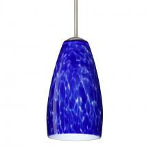 Besa Lighting B-150986-SN - Besa Chrissy Pendant For Multiport Canopy Satin Nickel Blue Cloud 1x50W MAX E12 Base