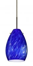 Besa Lighting B-171386-BR-L - Besa Pendant for Multiport Canopy Pera 6 Bronze Blue Cloud 1x50W Candelabra, 15Ft Cord