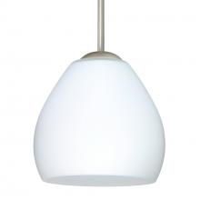 Besa Lighting B-412207-SN-L - Besa Bolla Pendant For Multiport Canopy Satin Nickel Opal Matte 1x50W Candelabra, 15F