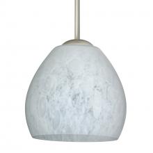 Besa Lighting B-412219-SN-L - Besa Bolla Pendant For Multiport Canopy Satin Nickel Carrera 1x50W Candelabra, 15Ft.
