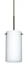 Besa Lighting B-440407-BR-L - Besa Stilo 7 Pendant For Multiport Canopy Bronze Opal Matte 1x50W Candelabra, 15Ft. C