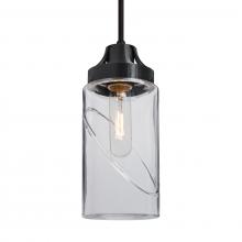 Besa Lighting J-BLINKCL-BK-L - Besa, Blink Cord Pendant For Multiport Canopy, Clear, Black Finish, 1x60W Medium Base