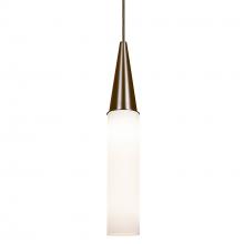 Besa Lighting J-METRO16-BR - Besa Metro 16 Pendant, Opal Matte, Bronze Finish, 1x60W MAX E26 Base