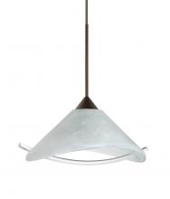 Besa Lighting RXP-181304-BR-L - Besa Pendant Hoppi Bronze Marble/Clear 1x50W Halogen, 15Ft. Cord