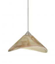 Besa Lighting RXP-191383-SN-L - Besa Pendant Hoppi Satin Nickel Mocha 1x50W Halogen, 15Ft. Cord