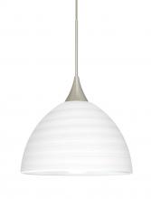 Besa Lighting X-4679KR-LED-SN-L - Besa Pendant For Multiport Canopy Brella Satin Nickel Chalk 1x5W LED, 15Ft. Cord