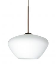 Besa Lighting X-541007-LED-BR-L - Besa Pendant For Multiport Canopy Peri Bronze Opal Matte 1x5W LED, 15Ft. Cord