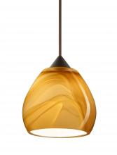 Besa Lighting X-5605HN-LED-BR-L - Besa Pendant For Multiport Canopy Tay Tay Bronze Honey 1x5W LED, 15Ft. Cord