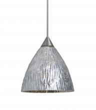 Besa Lighting X-EVESS-SN-L - Besa, Eve Cord Pendant For Multiport Canopies, Stone Silver Foil, Satin Nickel Finish